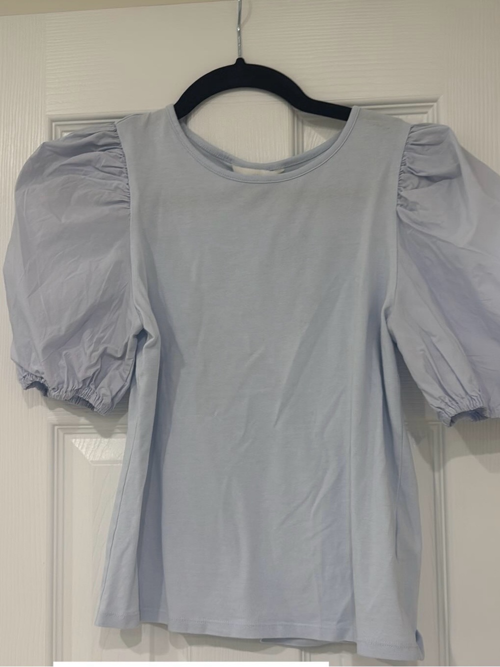 H&M Pale Blue Puff Sleeve Tee